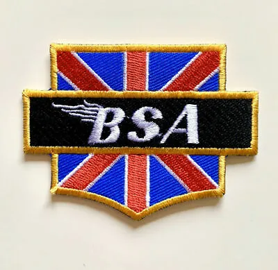 Buy Bsa Motorcycle Bantam British Flag Union Jack Bike Biker Badge Iron Sew On Patch • 2.19£