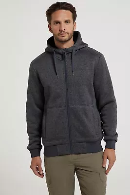Buy Mountain Warehouse Nevis Men's Fur Lined Hoodie Soft Fleece Warm Sweatshirt • 36.99£