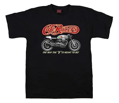 Buy Quaint Point Cafe Racers Bikers Motorcycle Moto Guzzi Herren Men's T-Shirt MOTO7 • 13.51£