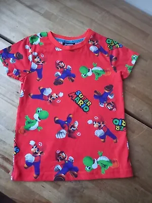Buy SUPER MARIO Mario Yoshi Red Top 4 Years WASHED CLEANED • 6.99£