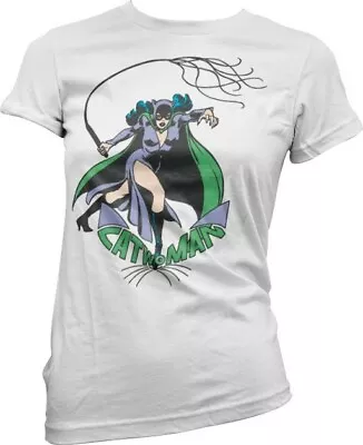 Buy Catwoman In Action Girly Tee Damen T-Shirt White • 28.83£