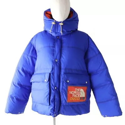 Buy Goku Gucci The North Face 663735 Hooded Down Jacket Padded Blue Orange M _93435 • 1,853.08£