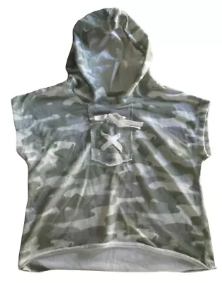 Buy Justice Camo Hooded Cropped Top Camouflage Hoodie Young Girls Size 10 • 9.47£
