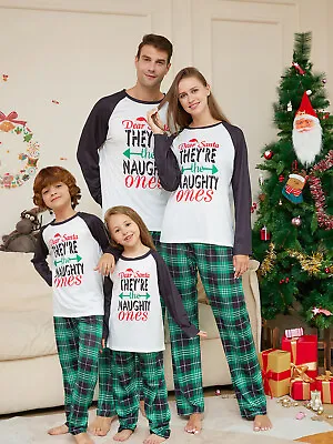 Buy UK Family Matching Christmas Pyjamas Adult Kids Xmas Nightwear Pajamas Pjs Set • 8.24£