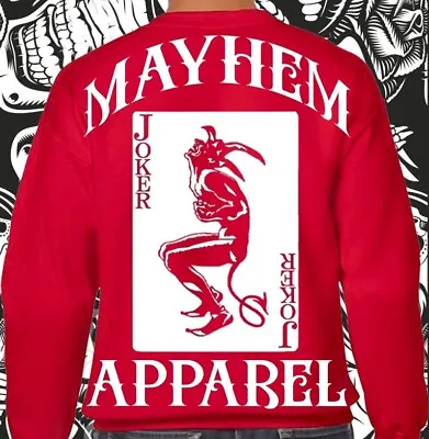 Buy Mayhem Apparel Brand Joker Sweater Hoodie  Tattoo Clothing Motorcycles • 40£