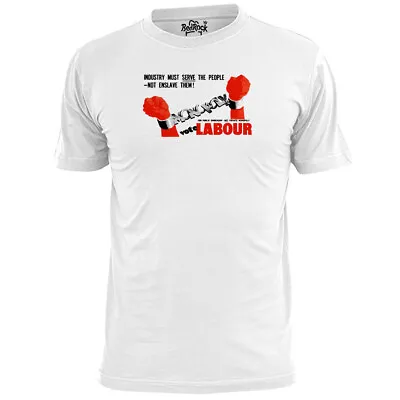 Buy Mens Vintage Labour Election Poster Enslave Anti Tory T Shirt • 9.99£
