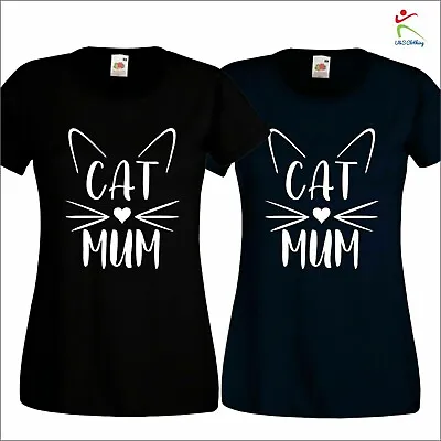 Buy CAT MUM Printed MEOW T Shirt Mother Cute Funny Crazy Baby Trendy Summer Gift TOP • 12.39£