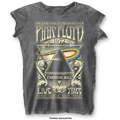 Buy Ladies Pink Floyd Carnegie Hall Burnout Official Tee T-Shirt Womens • 15.99£