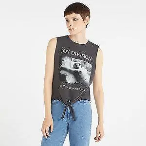 Buy Amplified Joy Division Sleeveless Cotton Grey Music Tee Top • 18.36£
