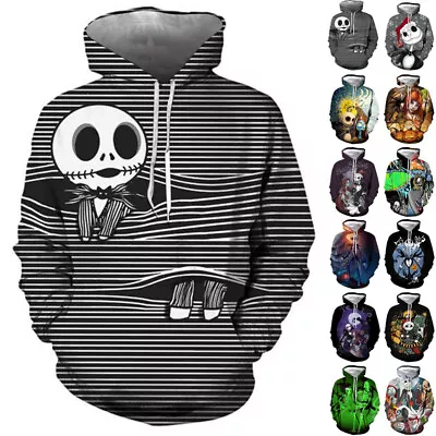 Buy Nightmare Before Christmas Hoodie Jacket Perfect Gift For Family Friends • 20.86£