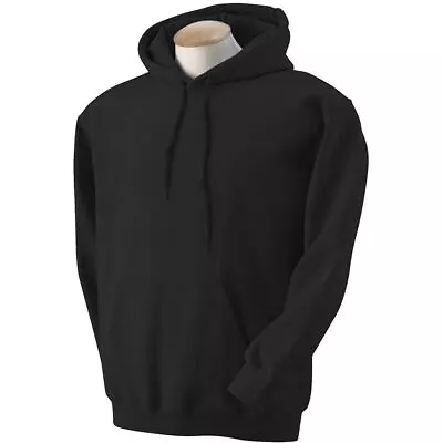 Buy Black Adult Gildan Plain Pullover Hooded Heavy Blend Sweatshirt Mens Hoodie Tops • 14.10£