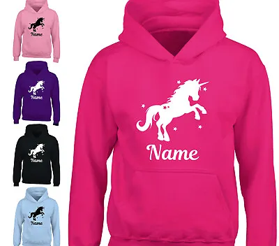Buy Personalised Unicorn Hoodie Girls Horse Riding Hoodie Childrens Gift • 15.99£