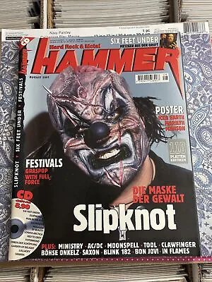 Buy HARD ROCK & METAL HAMMER AUGUST 2001 SLIPKNOT COVER MARILYN MANSON POSTER German • 23.62£