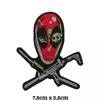 Buy Deadpool Face Embroidery Patch Iron On Sew On Badges Applique Jacket Jeans Bag • 2.23£