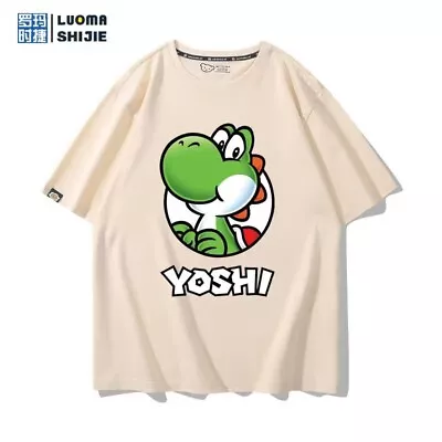 Buy Super Mario Yoshi T-shirt Anime Graphic Tee Unisex Short Sleeved Summer Top • 15.59£