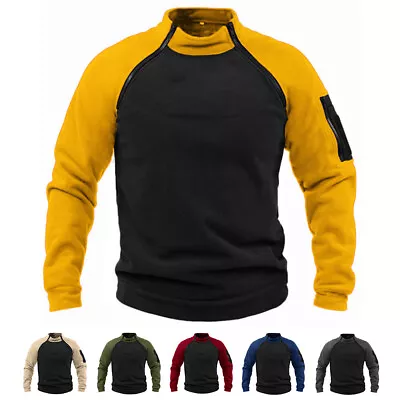 Buy Men Pullover Sweater Jacket Tactical Recon Coat Army Police Combat Coat Zip UK • 10.13£