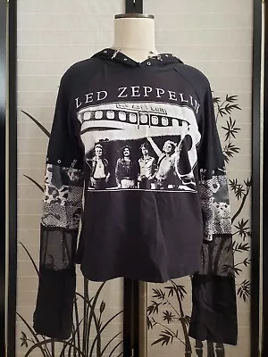 Buy [Led Zeppelin] Custom Handmade Vintage Band Tee Hoodie Sweatshirt • 118.12£