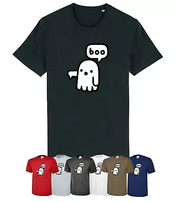 Buy Unisex BOO GHOST Funny Gift Scary T-shirt Halloween Outfit T Shirt TOP  • 9.99£