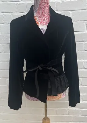 Buy B Young Velvet Blazer Jacket Black Medium Soft Lightweight Lace Goth  • 17.99£
