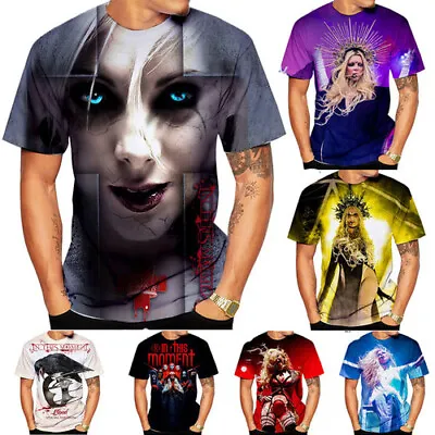 Buy 3D Print Womens Mens Casual Short Sleeve T-Shirt Tops IN This Moment Rock Band • 10.79£