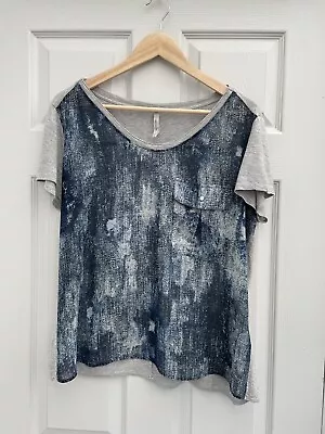 Buy Karen Millen Blue & Grey Casual Pocket T-Shirt Sz 14 Excellent Condition • 12.99£
