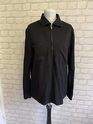 Buy COS Black Half Zip Pullover Collard Denim Shirt Jacket Size S • 19.99£