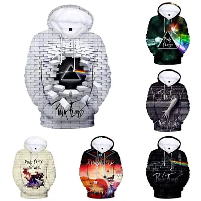 Buy Unisex Pink Floyd Rock Band Hoodies Sweatshirt Hooded Top Jumper Pullover Gifts • 10.79£