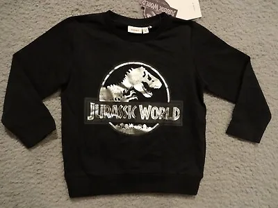 Buy Jurassic World Toddler BlackPullover Sweater Sweatshirt Black Size 18 Months New • 11.35£