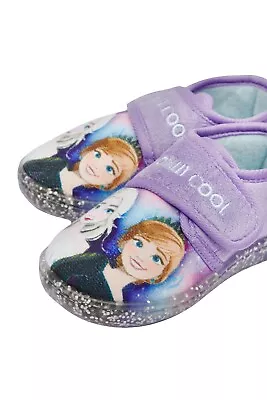 Buy Frozen Anna And Elsa Girls  Royally Cool  Easy Close Slippers • 12.49£