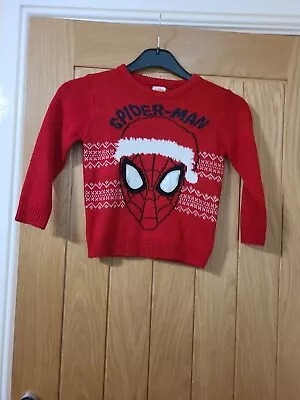 Buy Spiderman Christmas Jumper. Boys Age 5-6 Xmas Festive Holiday  • 6£