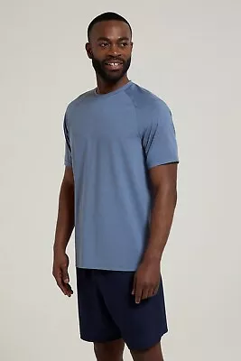 Buy Mountain Warehouse Mens Melange T-Shirt Lightweight UV Protect Breathable Tee • 17.99£
