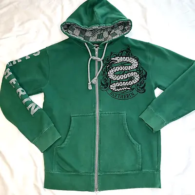 Buy Wizarding World Of Harry Potter Zip Hoodie Slytherin Embroidered Green Size XS • 22.17£