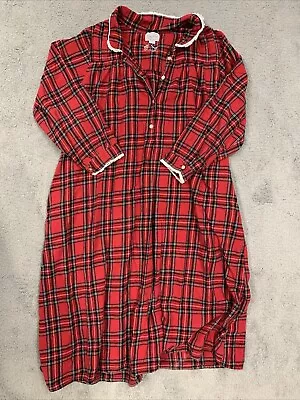 Buy Lans Of Salzburg Nightgown Women’s Size Large Red Plaid Long Vintage Pajamas • 32.75£