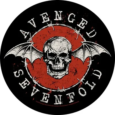 Buy AVENGED SEVENFOLD Round Back Patch DISTRESSED SKULL Official Licenced Merch Gift • 8.95£