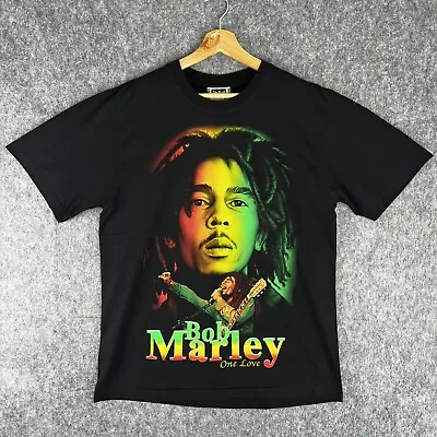 Buy Vintage Bob Marley T-Shirt Size Large The Roxx Short Sleeve Front & Back Print • 9.99£