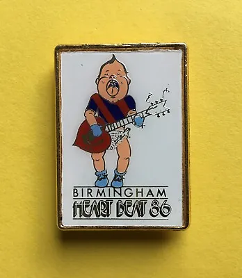 Buy Heart Beat 86 Enamel Badge – Genuine Vintage Merch From 1986 Charity Gig…rare! • 28.99£