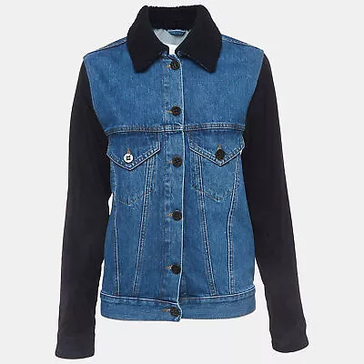 Buy Victoria Victoria Beckham Blue Denim & Suede Jacket S • 135.60£