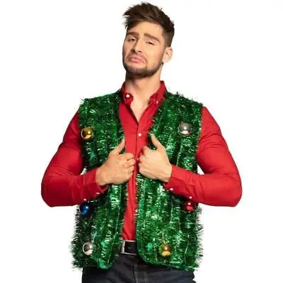 Buy Boland Christmas Tree Vest Jacket Adult Fancy Dress • 19.99£
