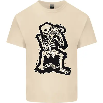 Buy A Skeleton Photographer Photography Mens Cotton T-Shirt Tee Top • 11.74£