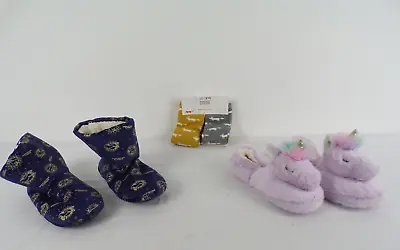 Buy M&S Unicorn Slippers And Slipper Boots Size 3 With One Size Socks Set New F2 • 9.99£