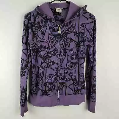 Buy Disneyland Resort Women's M Jack Skellington Full Zip Hoodie Sweatshirt Purple • 26.52£