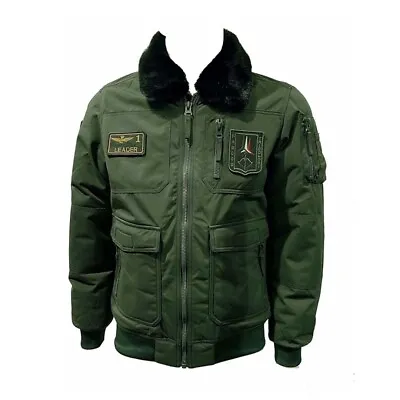 Buy Man Jacket Aeronautica Militare AB2106 Pilot Dark Green Pilot Arrows Tricol • 189.53£