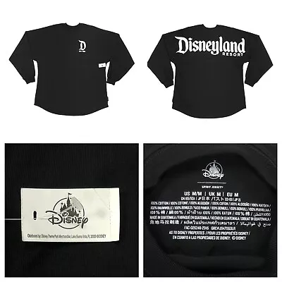 Buy Disneyland Resort Spirit Jersey Shirt Adult Size Medium Black Long Sleeve NWT • 61.52£