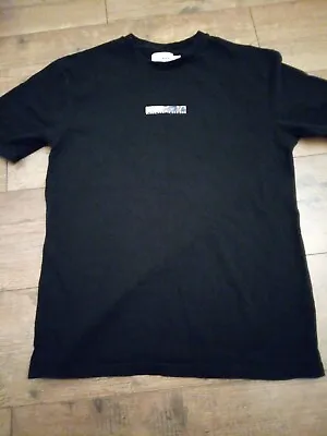 Buy Top Man Black T Shirt Size XS Large World Motif On Back-Top Man Black T Shirt  • 2.49£