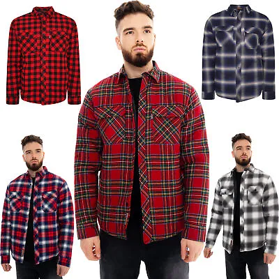 Buy River Road Mens Padded Quilted Shirt Jacket Lined Lumberjack Fleece Flannel Work • 16.99£