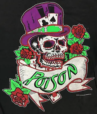 Buy Poison Hair Metal Band 1987 Original Large Mens Black Vintage T-Shirt -Very Good • 79.99£