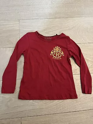 Buy Girls Harry Potter Hogwarts Long Sleeved Burgundy T Shirt Size 8-10 Years Old • 4.99£