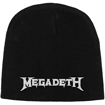 Buy Megadeth Logo Black Beanie Hat NEW OFFICIAL • 17.99£