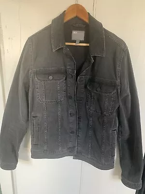 Buy Mens Jacket Denim Trucker Jacket Washed Black • 15£