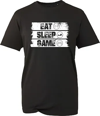 Buy Eat Sleep Game Tshirt, Funny  Gamers Gaming Shirt, Cool Joke Lazy Unisex Top Tee • 12.99£
